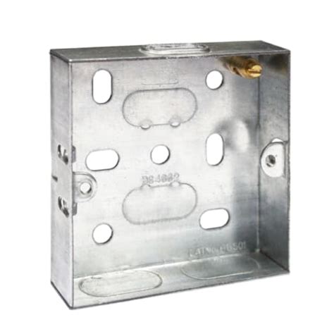 bg electrical steel knockout box 1gang 25mm silver|HGS02.